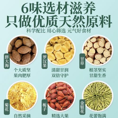 胖大海罗汉果枇杷甘草金银花凉茶清热降去火炎润菊花茶咽养生茶肺